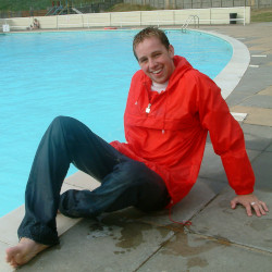 swimming in clothes and treading water